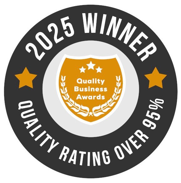 2025 Winner - Quality Rating Over 95% - Quality Business Awards
